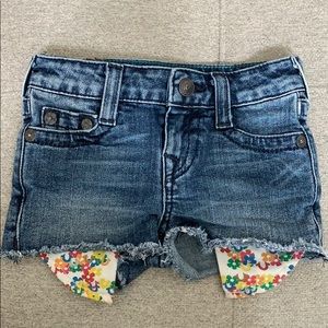 True religion cutoff jean shorts